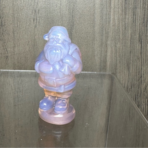 Pink Opalite Santa Claus Crystal Figurine Statue Christmas - Picture 5 of 6
